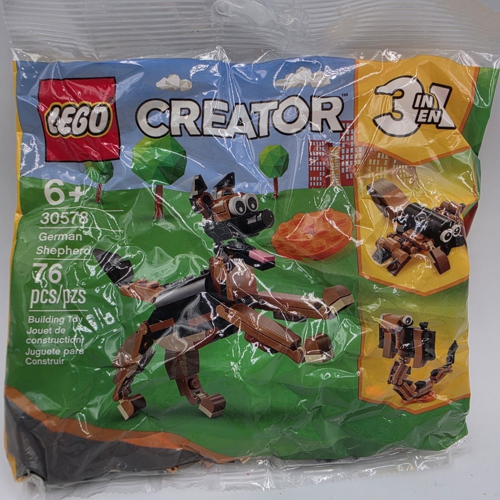 LEGO CREATOR: German Shepherd (30578) New Sealed 76pc 3in1